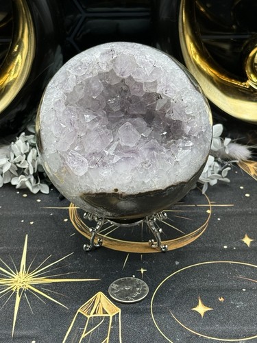 Natural amethyst geode - natural, sphere